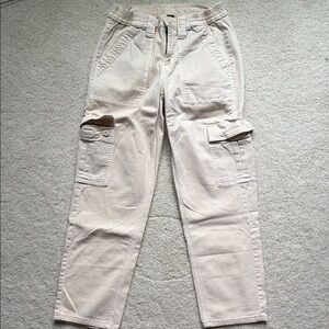 Women's Beige Cargo Pants - Casual Utility Trousers